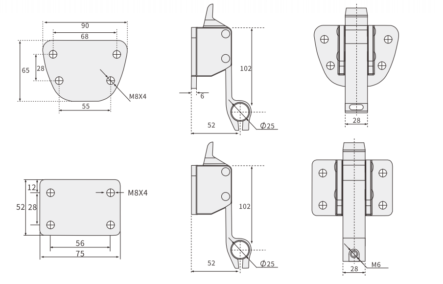 雙聯(lián)動(dòng)A款半圓拉手座
